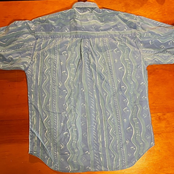 Rad 90s Abstract Button Down Shirt L - Picture 4 of 4